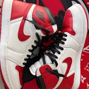 Nike Air Jordan 1 Retro High Heritage White Red 555088-161 Men's Size 11